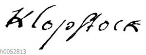 Klopstock: Autograph