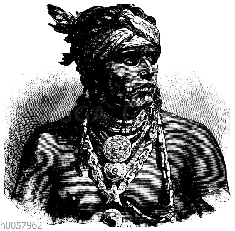 Häuptling der Dakota-Indianer