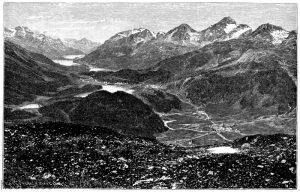 Das obere Inntal (Oberengadin) mit Samaden