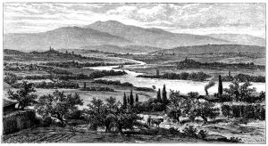Rhonetal bei Avignon mit dem Mont Ventoux
