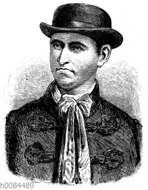 Porträt eines Tschechen mit Hut