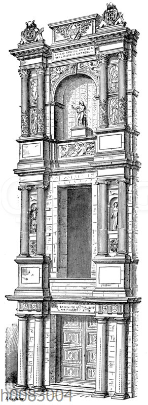 Fassade aus dem Hofe des Schlosses Anet