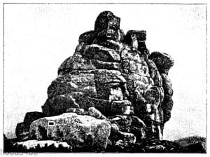 Quaderförmige Absonderung aus Granit: Mittagstein im Riesengebirge
