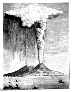 Vulkanausbruch des Vesuv im Oktober 1822: Pinie (Wolkengebilde