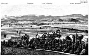Das Riesengebirge vom Hirschberger Tal aus gesehen
