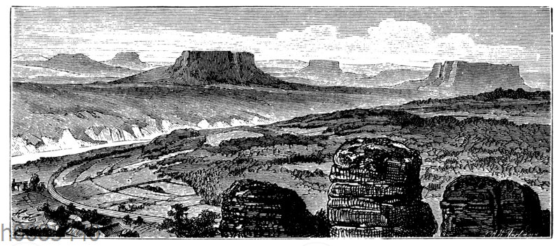 Das Elbsandsteingebirge von der Bastei aus gesehen