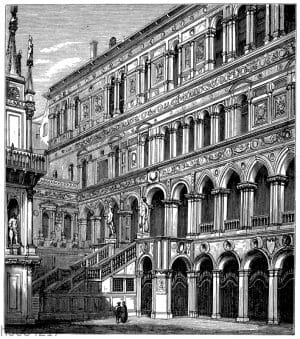 Hof des Dogenpalastes zu Venedig