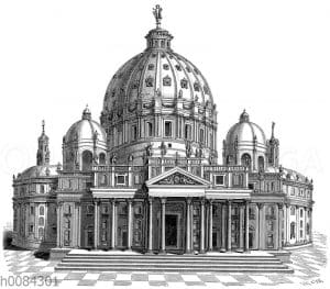 Die Vorderansicht der Peterskirche