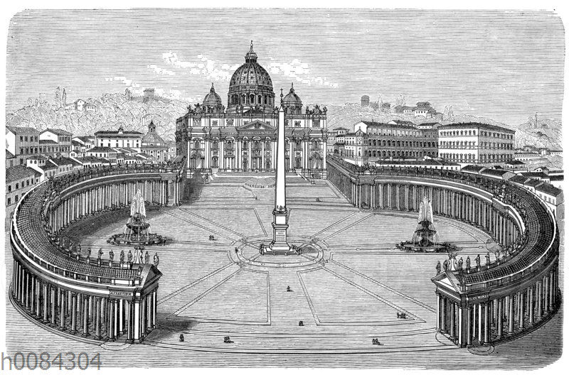 Die Kolonnaden des Petersplatzes