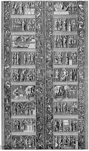 Erzreliefs am Portal des Doms zu Gnesen: Darstellungen aus dem Leben des heil. Adalbert