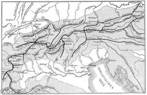 Gebirgsrücken der Alpen