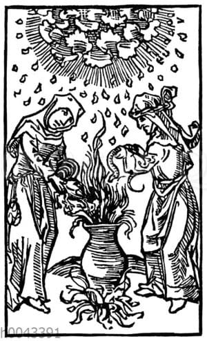 Hexendarstellung aus dem 16. Jahrhundert