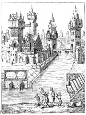 Inneres einer Stadt im XV. Jahrhundert