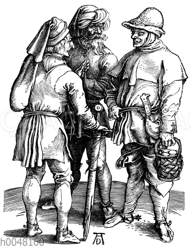 Drei Bauern vom Anfang des 16. Jahrhunderts