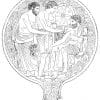 Die Heilung des Telephos durch den Rost von Achills Speer. Etruskischer Spiegel
