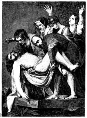 Grablegung Christi. Von Caravaggio