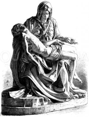 Pieta. Marmorgrnppe von Michelangelo