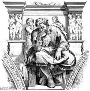Der Prophet Jeremias. Von Michelangelo