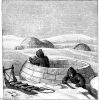 Bau eines Schneehauses bei den Eskimo von 'König Wilhelmland'
