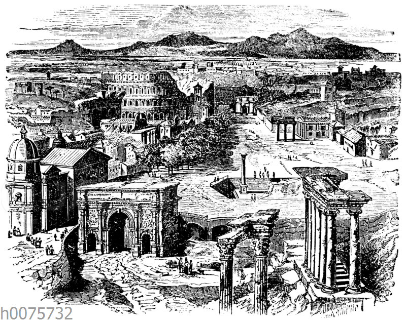 Reste des alten Rom um das Forum
