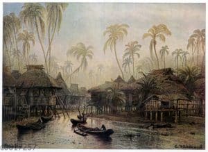 Pfahlbaudorf auf den Philippinen