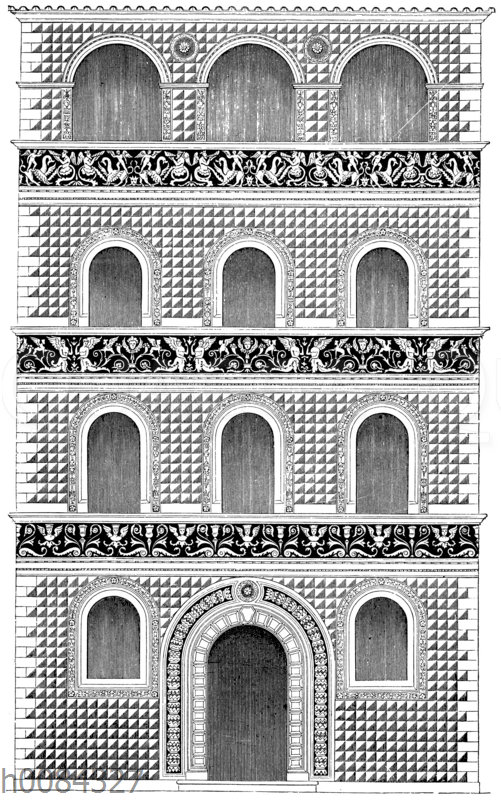 Sgraffito-Fassade in Florenz