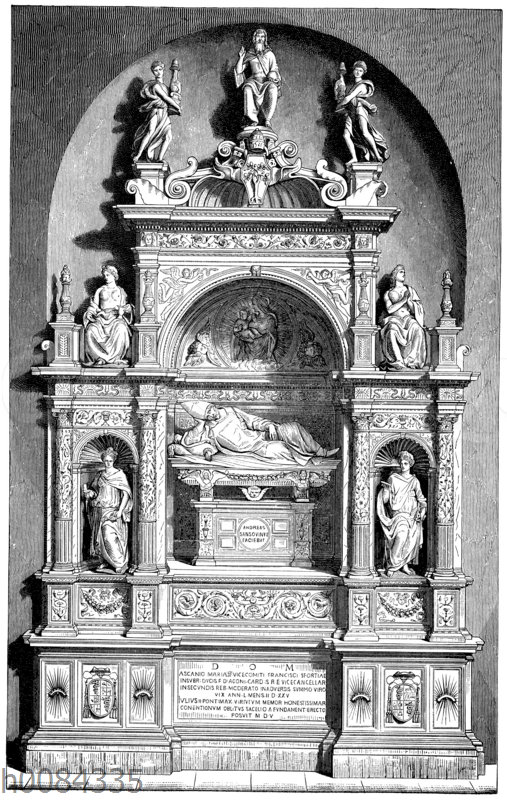 Grabmal des Ascanio Sforza. Von Andrea Sansovino. Rom