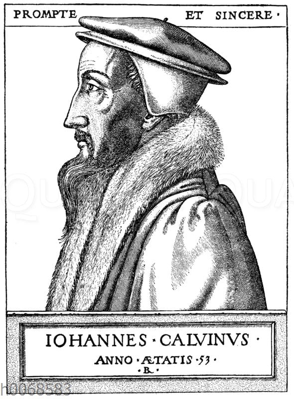 Johannes Calvin (15091564). Nach einem alten Genfer Kupferstich Quagga Illustrations