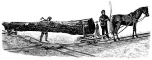 Waldbahn mit umlegbaren Gleisen