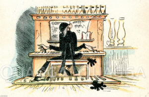 Lehrer Lämpel an der Orgel