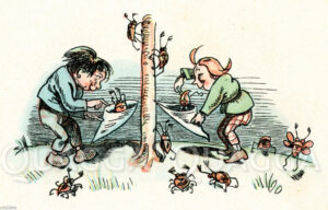 Max und Moritz sammeln Maikäfer