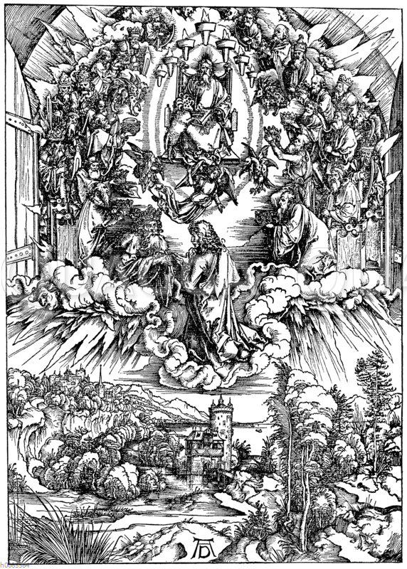 Johannes erhält die Weisung gen Himmel