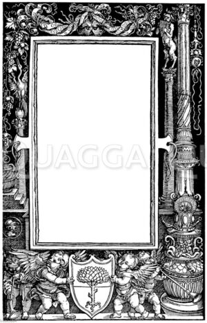 Titelblatt eines Buches nach einem Holzschnitt von Albrecht Dürer