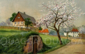 Bauernhaus im Frühling mit Erdkeller [Digital]