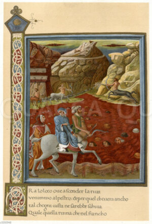 Szene aus Dantes Inferno mit Kentauren