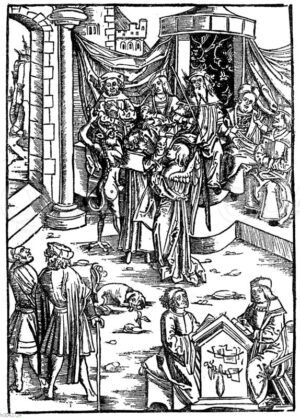 Zeuge zwischen Wahrheit und Lüge_Allegorisches Bild: Zeuge zwischen Wahrheit und Lüge